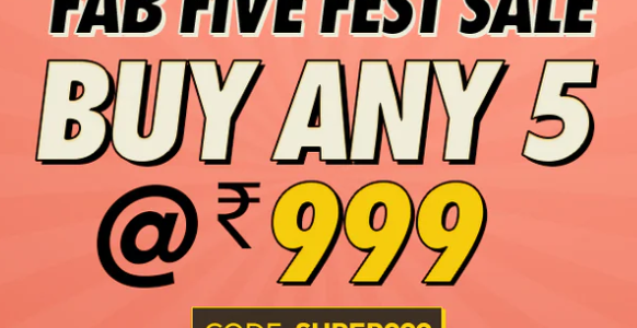 Fab Five Fest Sale Buy Any 5 At Rs.999 On The Man Company