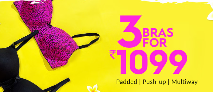 3 Bras For Rs.1099 On Clovia